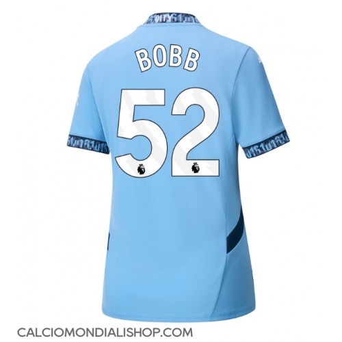 Maglie da calcio Manchester City Oscar Bobb #52 Prima Maglia Femminile 2024-25 Manica Corta